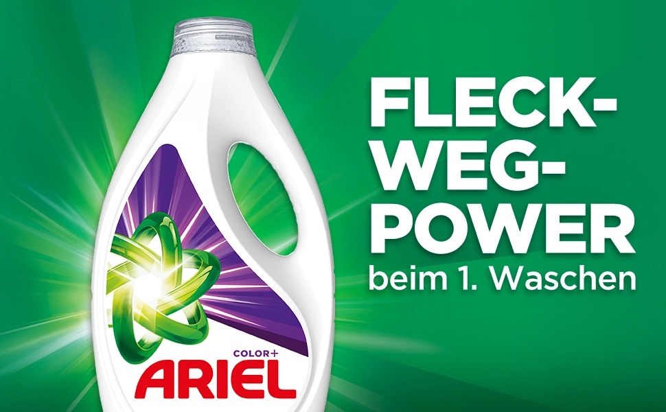 Рідкий пральний засіб Ariel Color+, ефективне видалення плям, 100 прань, 4.5 л