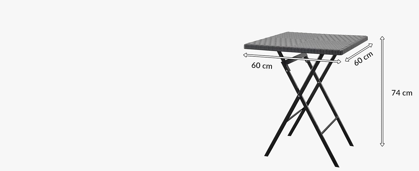 Складаний стіл Floordirekt Kobe для буфета, саду, тераси, балкона та кемпінгу - 183x76 см