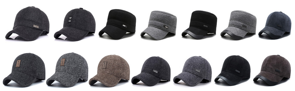 Чоловіча кепка-шапка на зиму, чорна, 57-61 см, 17