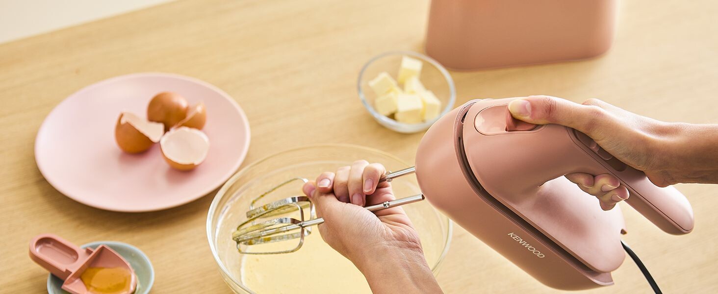 Міксер ручний Kenwood QuickMix Go HMP40.000GY (350W, червоний) з кейсом, вінчиком та гаком для тіста