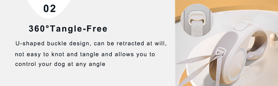 Висувна поводок для собак Marchul, 5 м, для собак до 30 кг, поводок без перекручування 360°, міцний нейлоновий трос, висувний поводок, гальмо однією рукою, пауза, блокування, білий та сірий