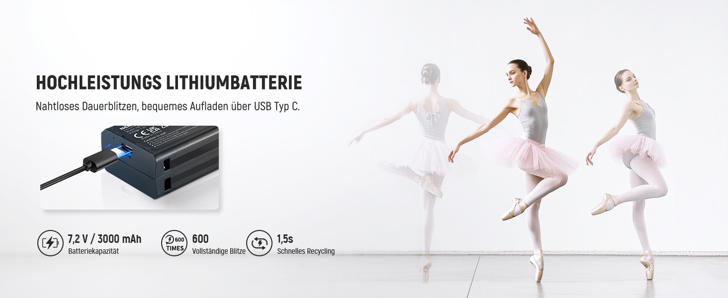 NEEWER Z2-N: Спалах 2.4G TTL з круглим голівкою для Nikon, 76W, покращена панель керування, моделювальна лампа, TTL/M, HSS 1/8000s, акумулятор 2600mAh