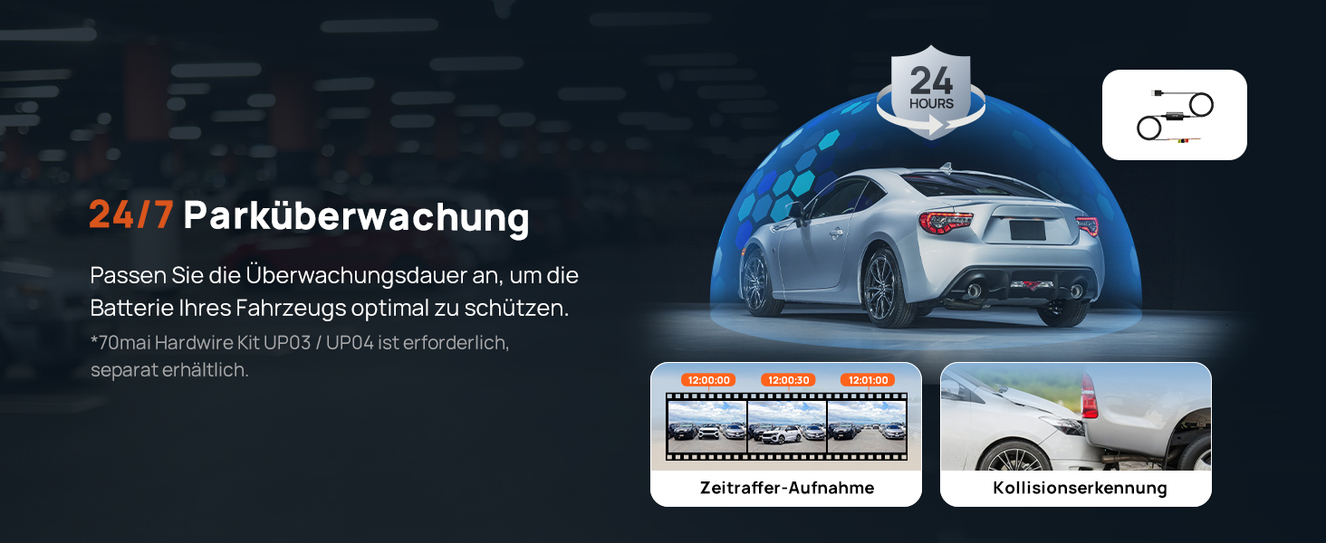 Відеореєстратор 70mai Dashcam A510 (передній+задній) 2.7K+1080P STARVIS, HDR, GPS, ADAS, 4G LTE, паркувальний режим, керування через додаток, 64GB SD карта