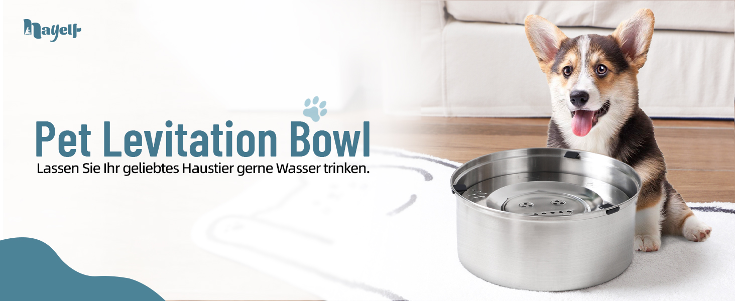 Нержавійна миска для води для собак без облизування, 1л, анти-облизування, неслизька, з захистом від протікання, для маленьких та середніх собак