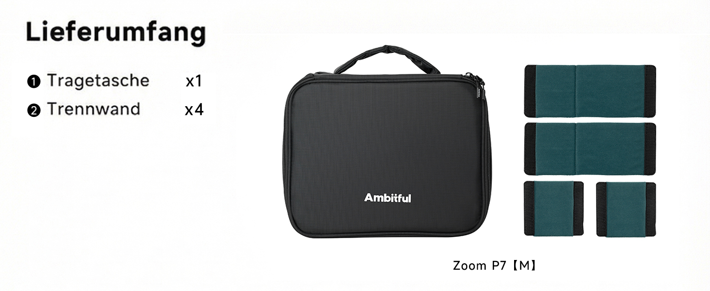 Сумка для фотоапарата AMBITFU Zoom P7 з піною та сіткою, для дронів та аксесуарів (31x25x13.5 см)