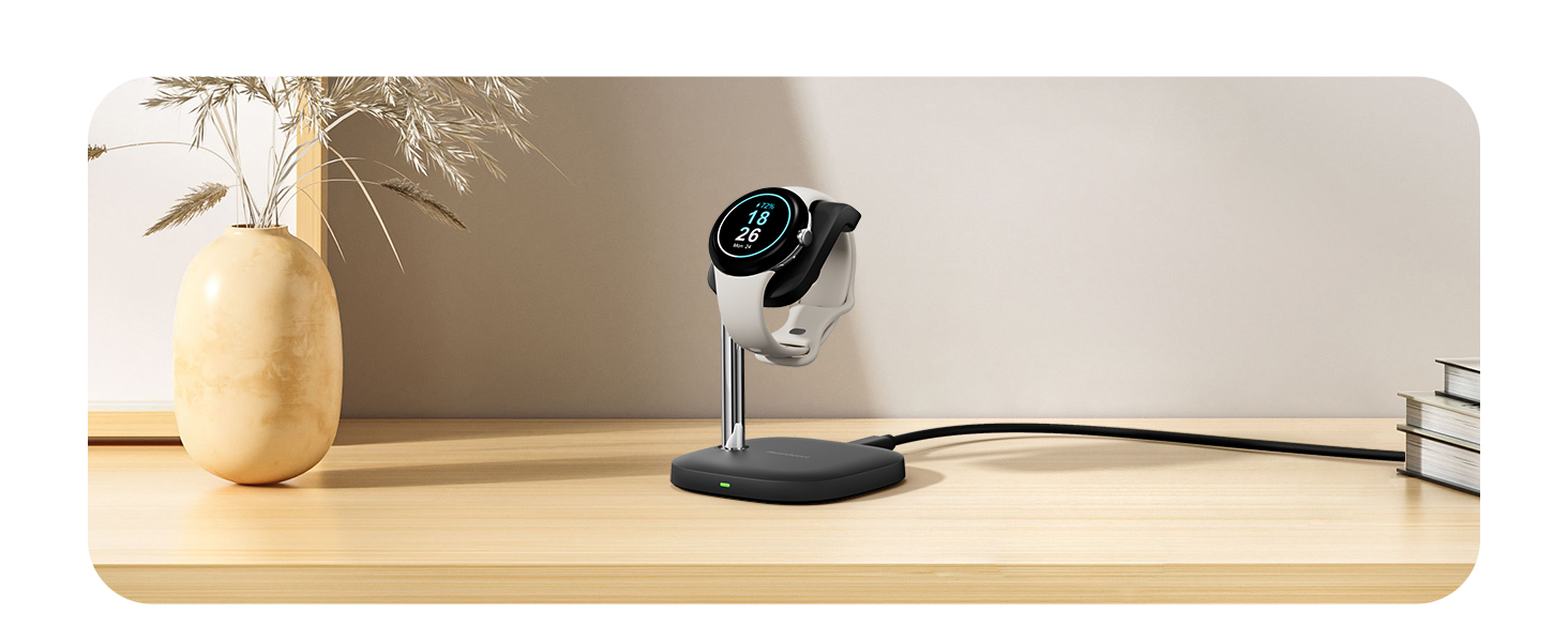 Зарядний пристрій SwanScout 505G2 для Google Pixel Watch 3/2 (не для Pixel Watch 1), магнітний зарядний пристрій, чорний
