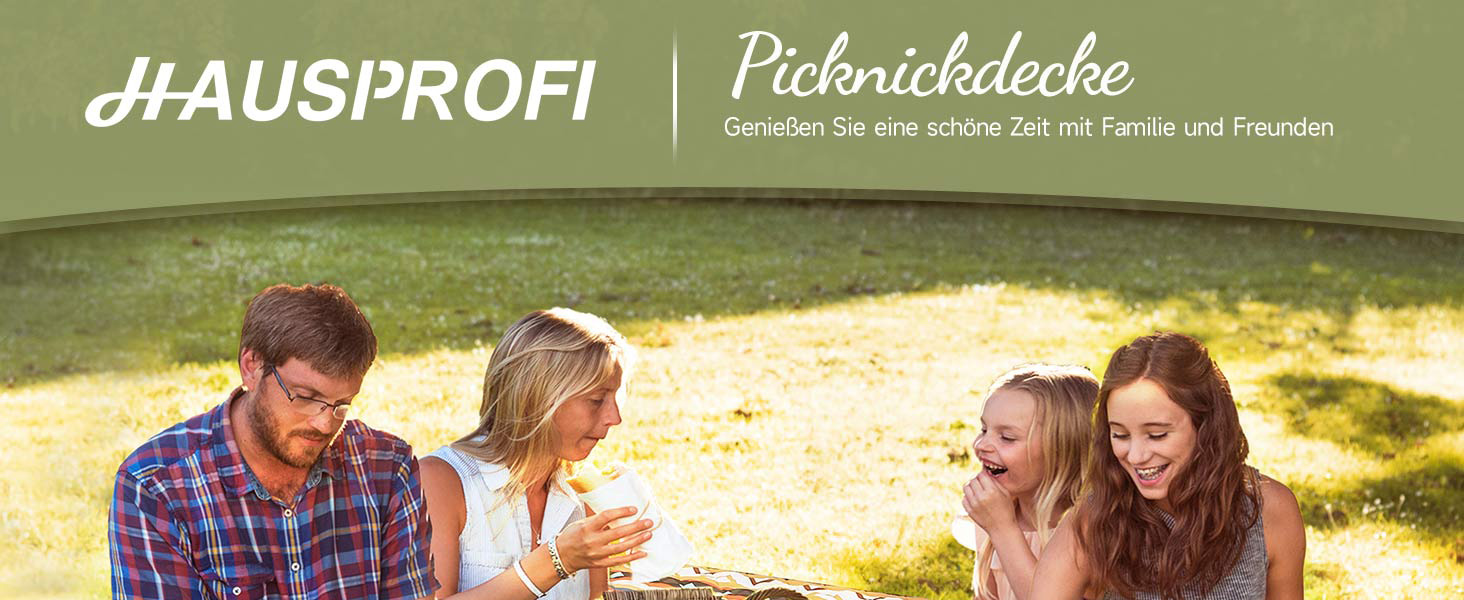 Плед для пікніка HAUSPROFI 200x200 см водонепроникний, ізольований - для пікніка, пляжу, кемпінгу. З бавовняним наповнювачем, ручкою та кілочками