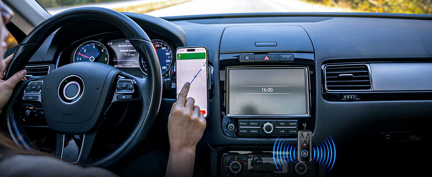 Bluetooth адаптер-ресивер 2-в-1 SONRU (передавач та приймач) з роз'ємом 3.5 мм Jack, для літака та автомобіля, чорний