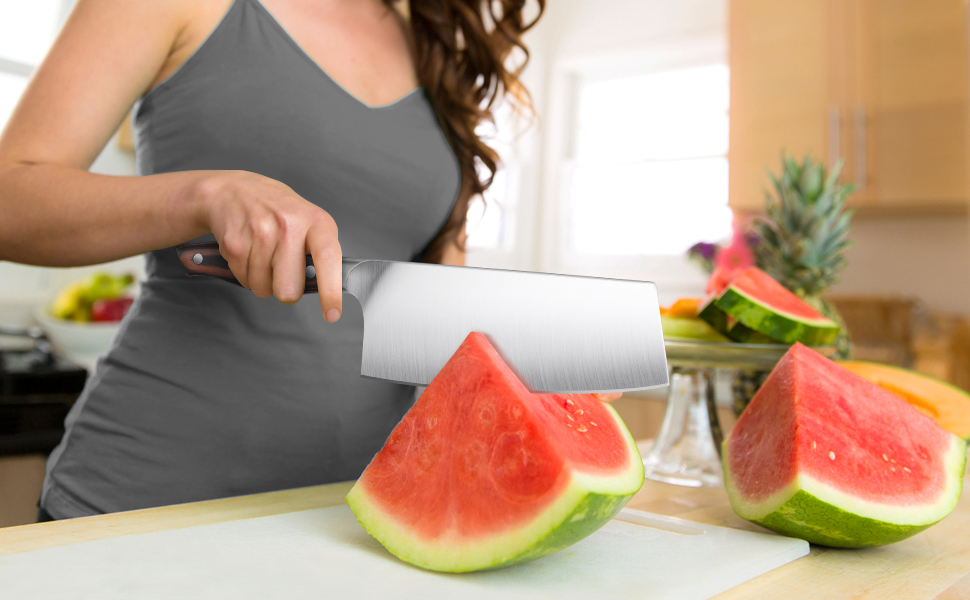 Ніж кухарський MOSFiATA Hackmesser Klassik 20 см з високоякісної сталі з ергономічною ручкою для кухні та ресторану