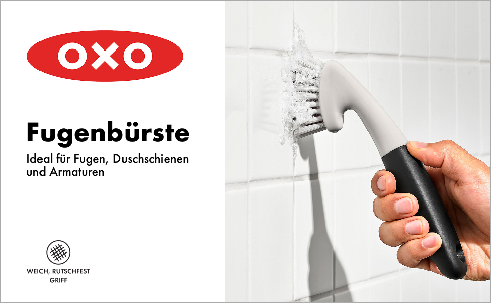 OXO Good Grips Щітка для швів та очищення з ергономічною ручкою (одиночний комплект) для швабри