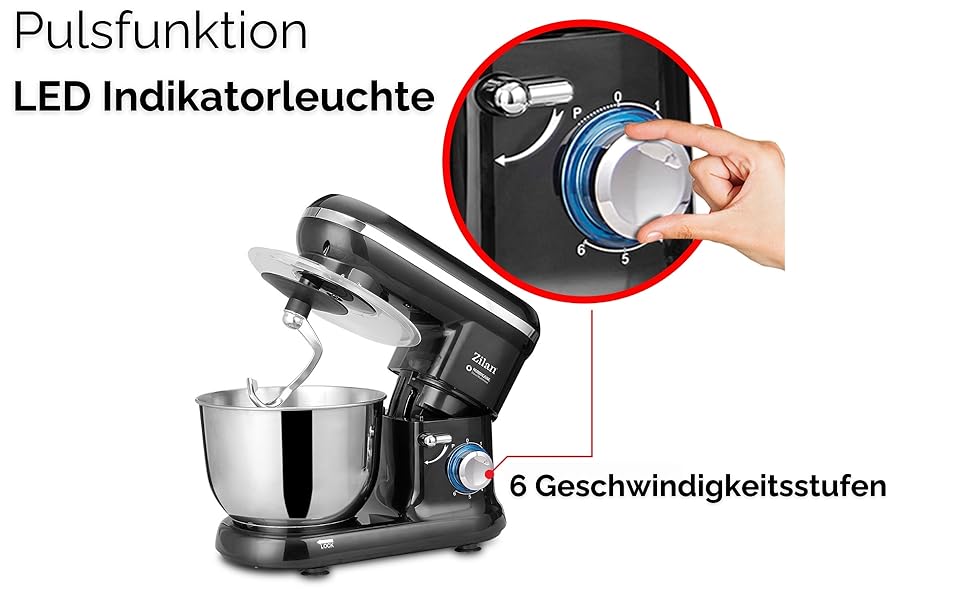 Електрична кухонна машина: міксер, тістоміс, планетарний міксер 4.5 л з пульсатором