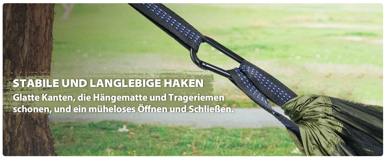Гамак GEERTOP з москітною сіткою, 300 кг вантажопідйомність, для кемпінгу, походів, виживання, подорожей, саду
