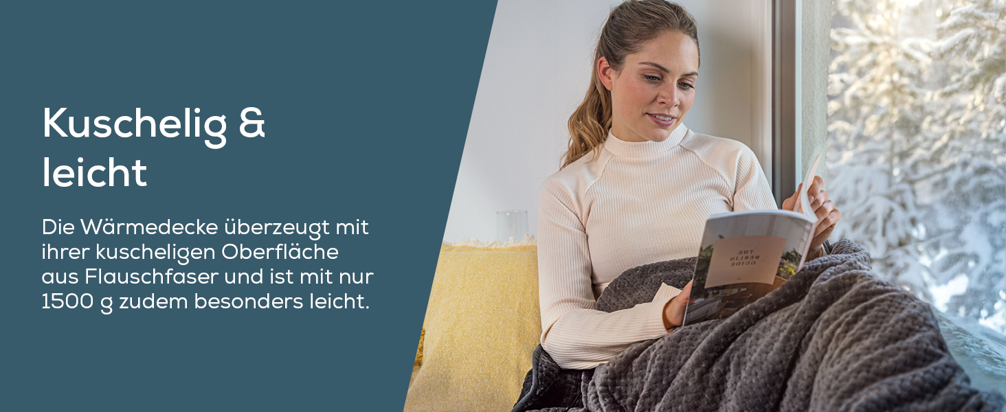 Електрична ковдра Beurer HD 75 Nordic з штучним хутром, 6 температурних режимів, автовимкнення, 180x130 см, бежево-коричнева