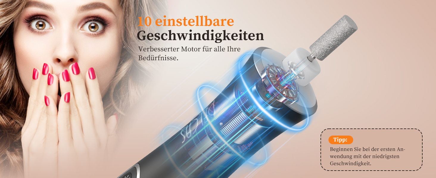 Електричний набір для манікюру PELCAS з LCD екраном: професійний шліфувальник нігтів для людей та домашніх тварин
