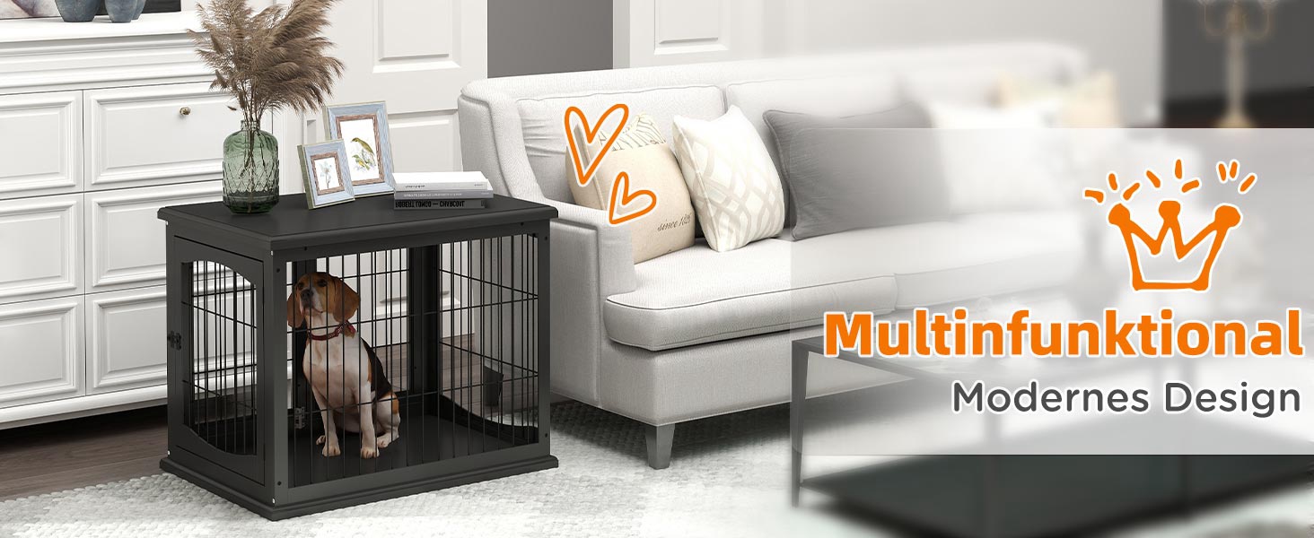 Клітка для собак PawHut, собача будка з 2 входами, замикається, для маленьких собак, 58,5 x 81 x 66 см (Чорний)