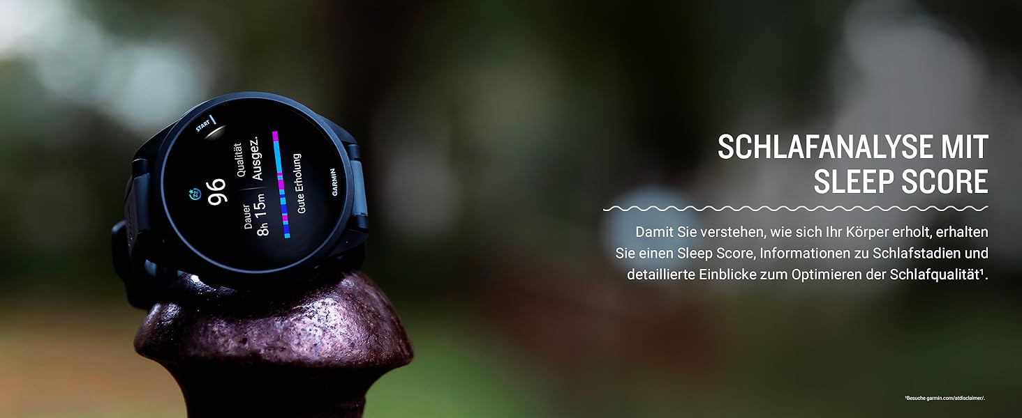 Garmin Forerunner 165 (43 мм) - Розумний годинник для бігу, AMOLED, 11 днів роботи, 25+ спортивних функцій, рекомендації тренувань, здоров'я, чорний