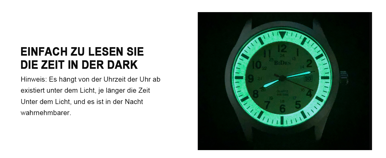 HANPOSH Годинник чоловічий військовий тактичний з датою, водостійкий 3ATM, кварцовий (зелений, срібний, жовтий)
