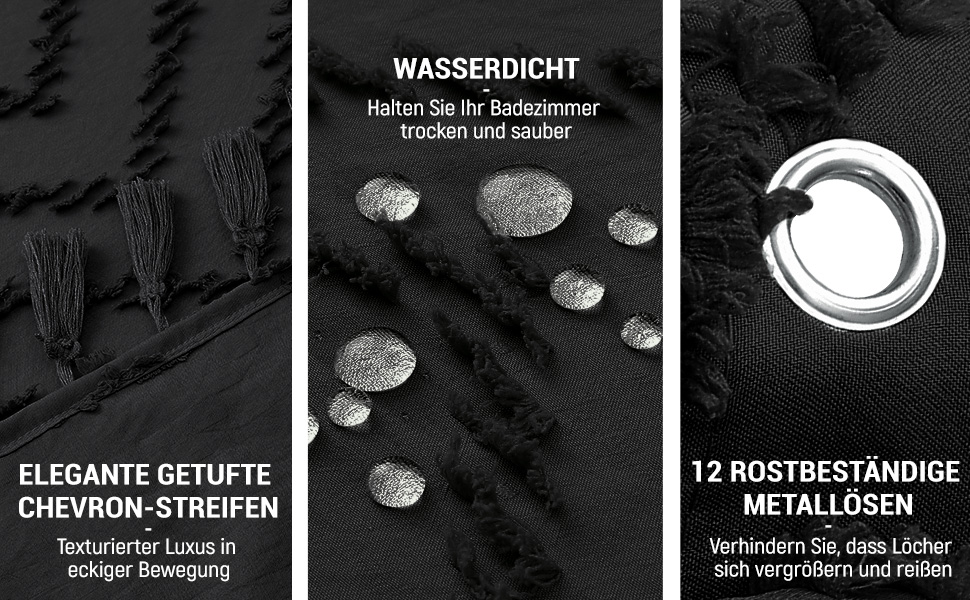 Штора для душу BTTN 180x180 см, Бохо, бежева з китицями, водонепроникна, з гачками (1 шт)