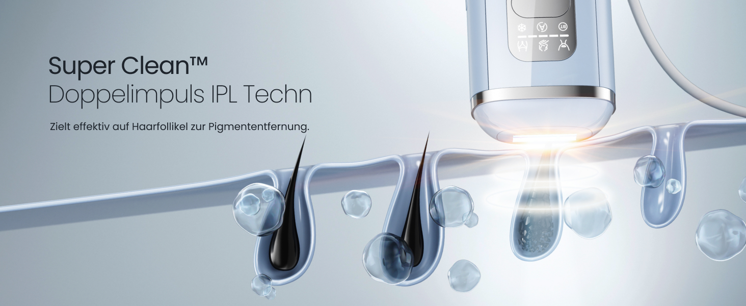 Прилад для епіляції IPL 22J, 78W, з охолодженням сапфіром, для дому, для обличчя, бікіні, пахв, блакитний