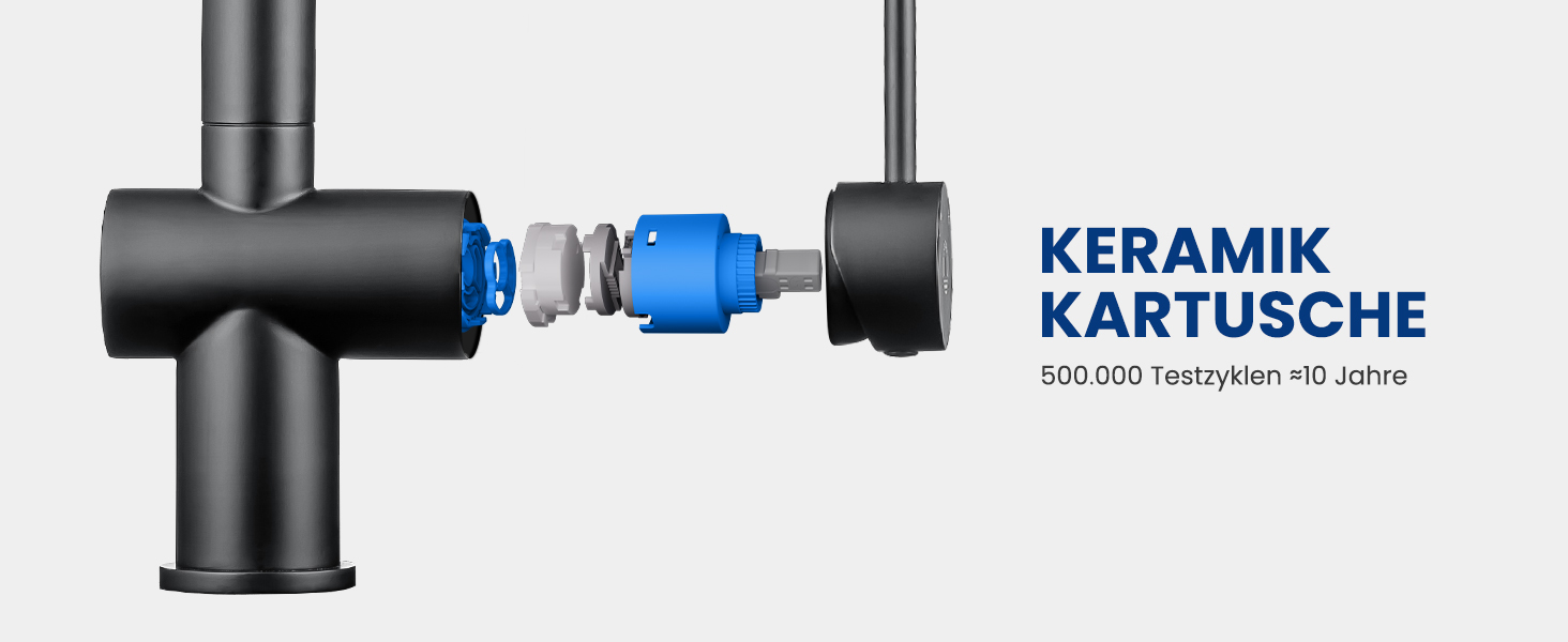 Чорний кухонний змішувач CECIPA SOFETIY SERIE з висувною лійкою, 360° поворот, нержавіюча сталь, 2 режими струменя