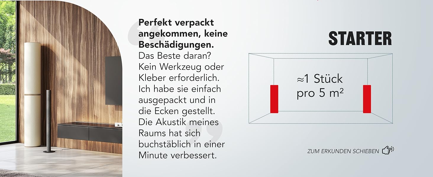 Бас-пастка Addictive Sound Bassfalle Rund Standard для студії, акустична панель зі спеціалізованої вовни (80-210 Гц), Apple, 98 см, Made in EU