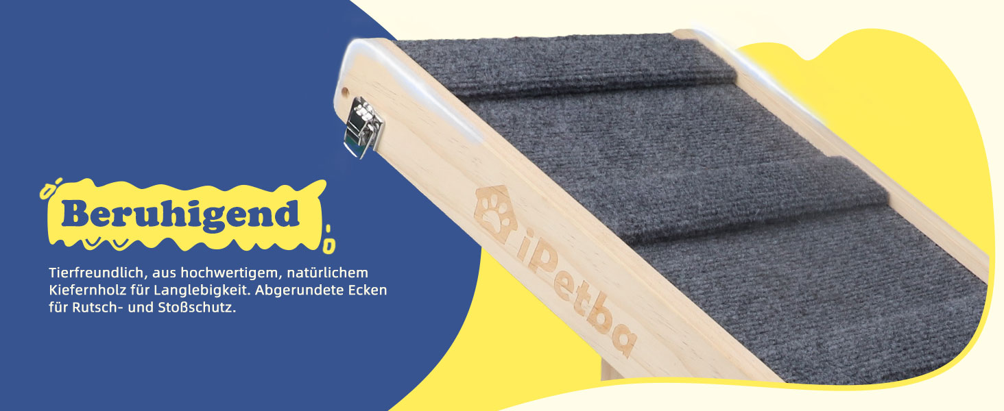 Сходинки для собак на ліжко та диван – м'які, антиковзні, складані, регульовані, портативні, до 16 кг, сірі