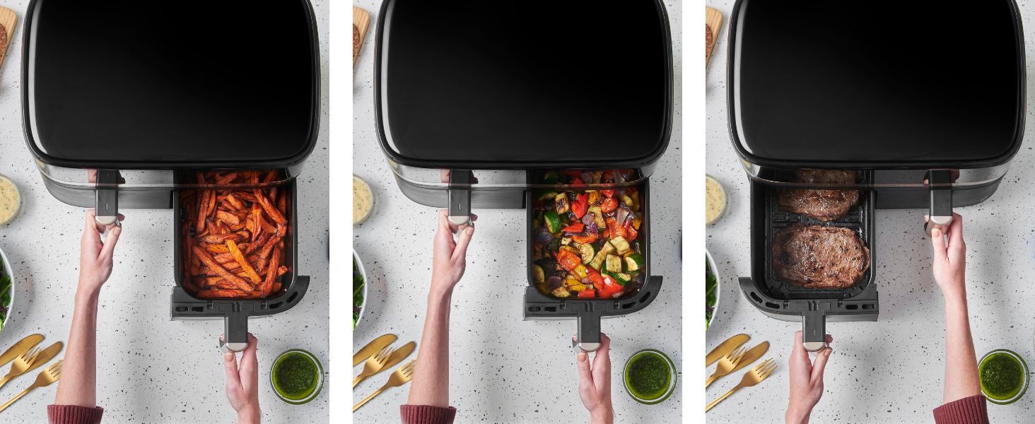 Фритюрниця Russell Hobbs SatisFry з 2 камерами, 9л, Rapid AirFryer, 9 програм, тиха робота, миється в посудомийній машині