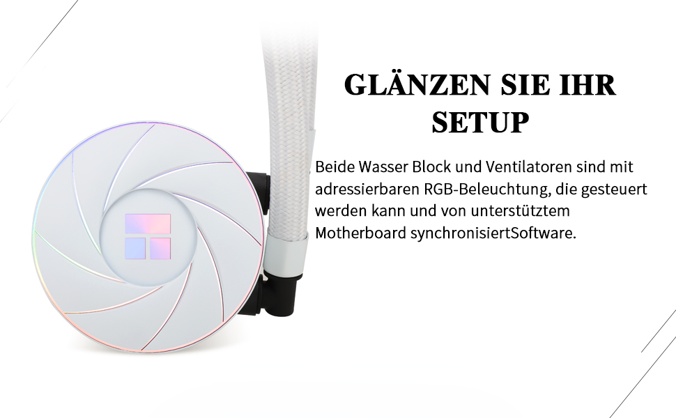 Thermalright AQUA ELITE 360 ARGB: Система водяного охолодження CPU з 3 вентиляторами 120mm, для AMD/Intel, білий колір