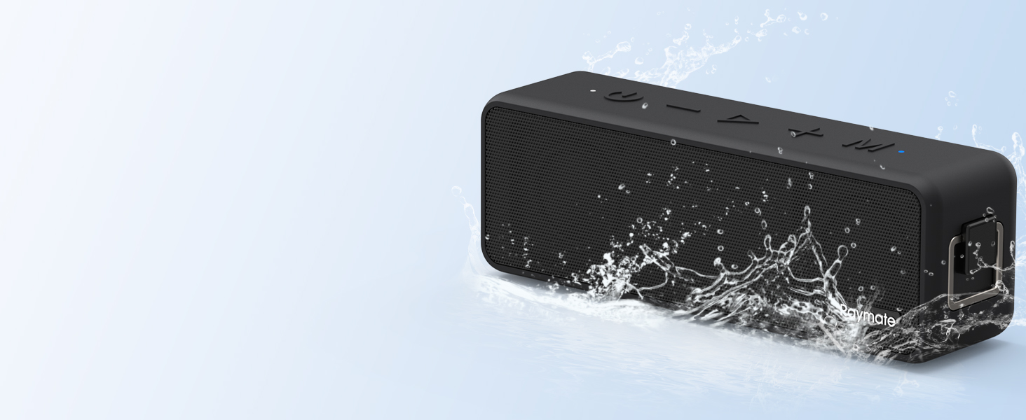 Raymate Bluetooth Портативна Колонка з Подвійним Басом 20W, IPX7 Водонепроникна, TWS, 15 годин, для дому та на вулицю (червона)