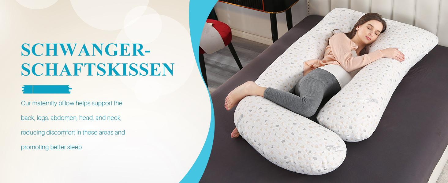 Подушка для вагітних GKXLH – підтримка спини, живота та стегон, J-подібна форма, знімний охолоджуючий чохол, сірий колір