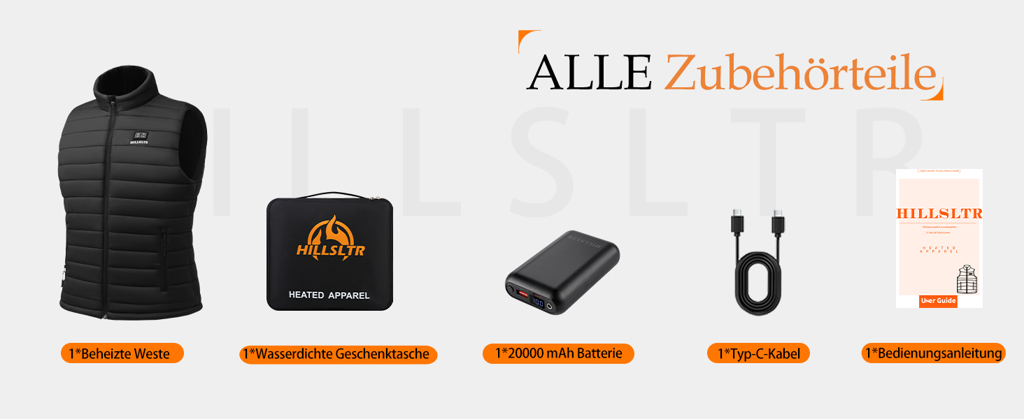 Електрична гріюча жилетка для чоловіків з акумулятором 20000mAh, 8 зон нагріву та 3 рівня температури, для активного відпочинку, чорна