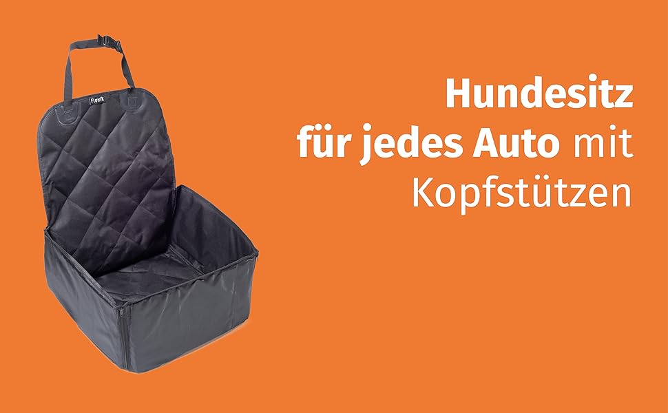 Преміум чохол для автокрісла для собак Floxik - водонепроникний, миючий, стійкий до розривів. Підходить для будь-якого авто.