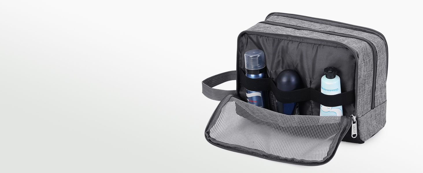 Чоловічий туалетний аксесуар WANDF для подорожей - Косметичка-органайзер для подорожей, Джинсовий сірий