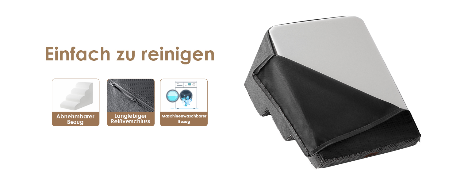 Сходинки для собак EHEYCIGA: компактні та зручні для маленьких собак, 40 см заввишки, сірі