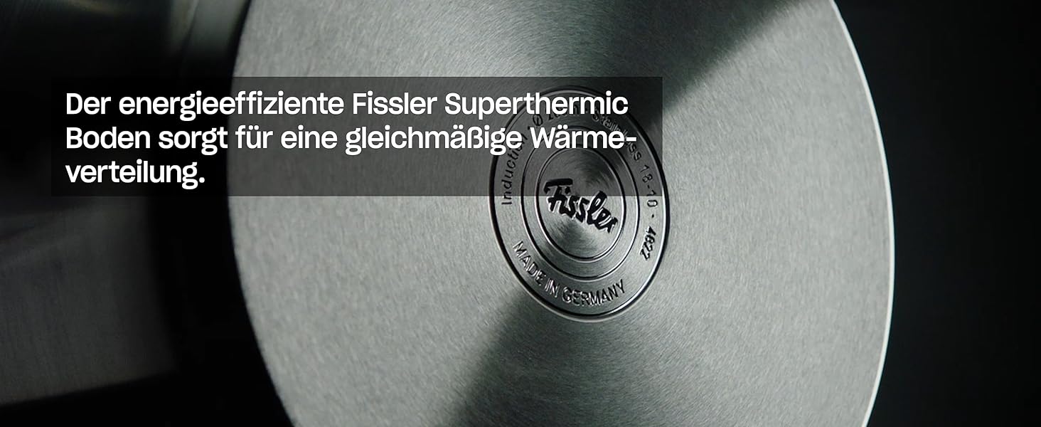 Сковорода Fissler Pure Collection Edelstahl Ø28 см, нержавіюча сталь, з внутрішньою мірною шкалою, виготовлено в Німеччині, для індукційних плит