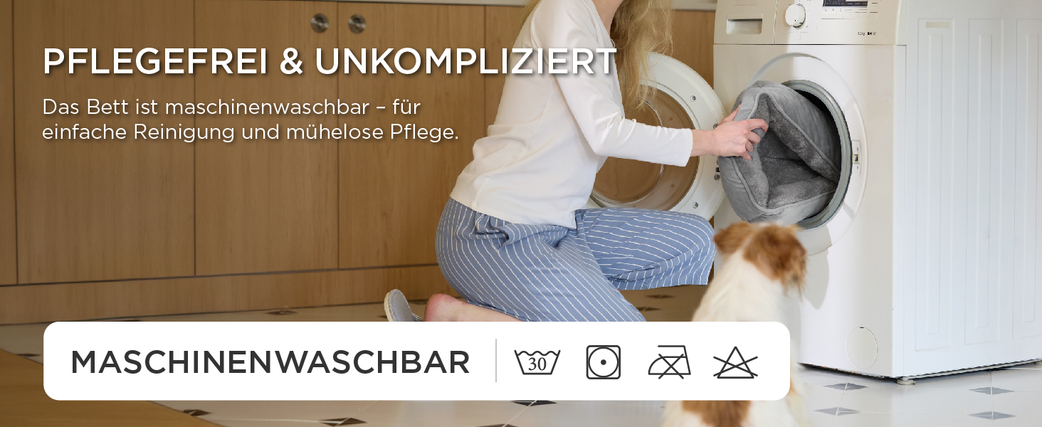 Кішечка ліжко BEDSURE велике, миється - 63.5x53см, неслизьке, для собак та кішок, квадратна корзина з м'яким бордюром, сіре, 63.5 x 53 см (Д x Ш)