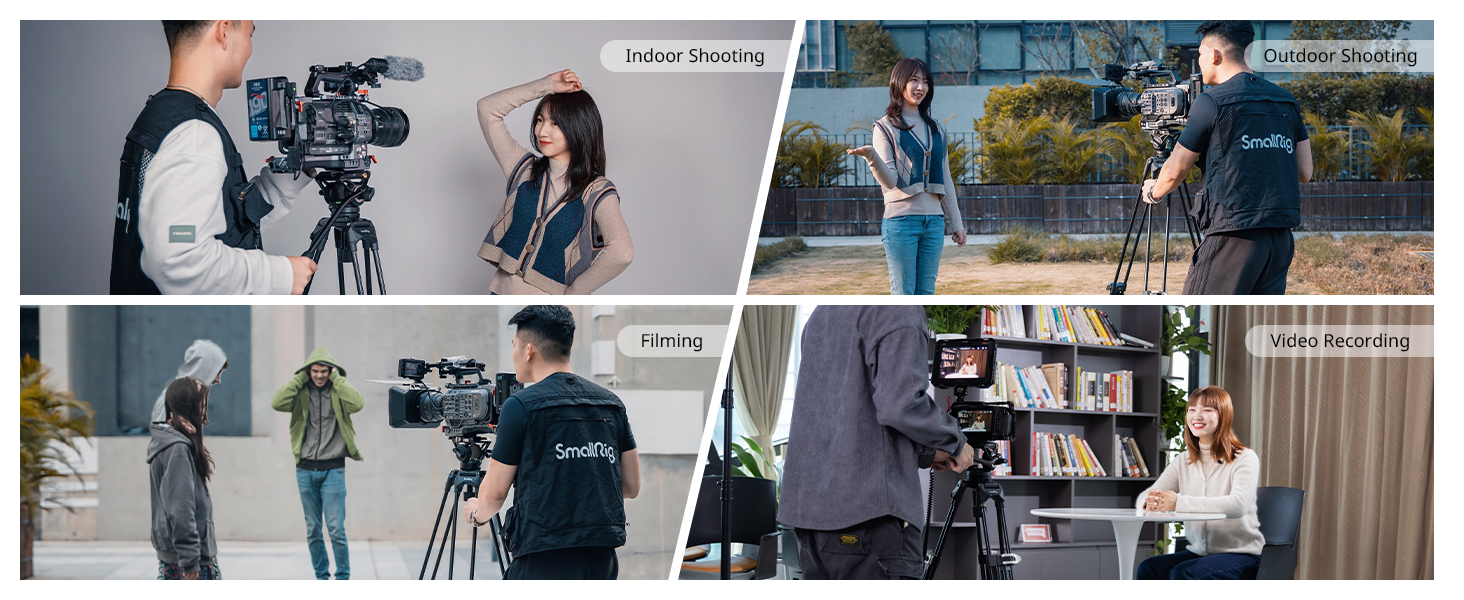 SMALLRIG Штатив відео, 186 см, для DSLR, Camcorder, камер, вантажопідйомність 8 кг - 3751B