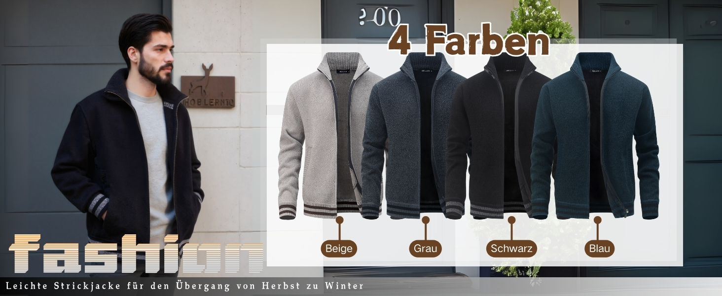 Чоловіча в'язана жилетка з кишенями, стійким коміром, флісовою підкладкою, кардиган, повсякденний зимовий одяг, в'язана куртка з блискавкою, теплий зимовий верхній одяг, чорний, L