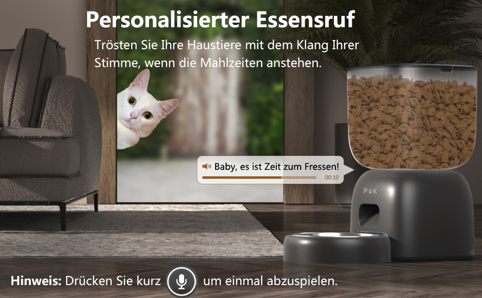 Автоматичний годівник для котів Balimo 3L з Wi-Fi, керування через додаток, для собак та котів, чорний