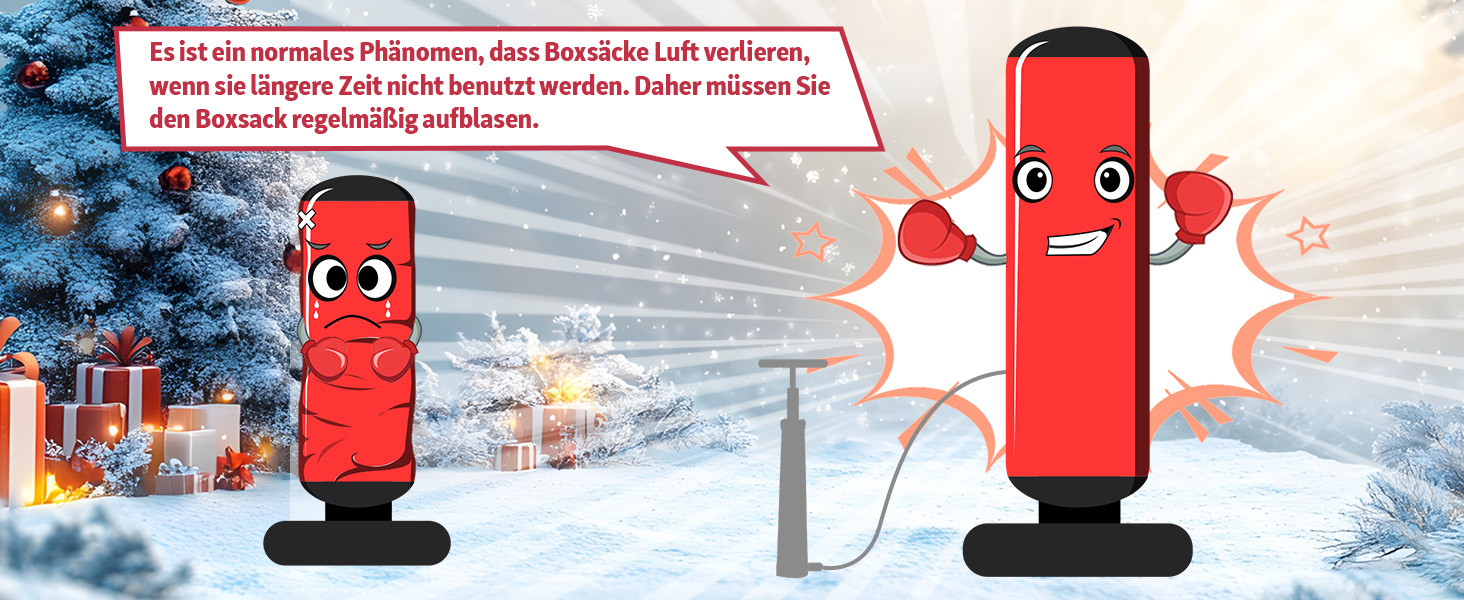 Дитячий боксерський мішок XBEN 170см, надувний, для карате, таеквондо, MMA, червоний