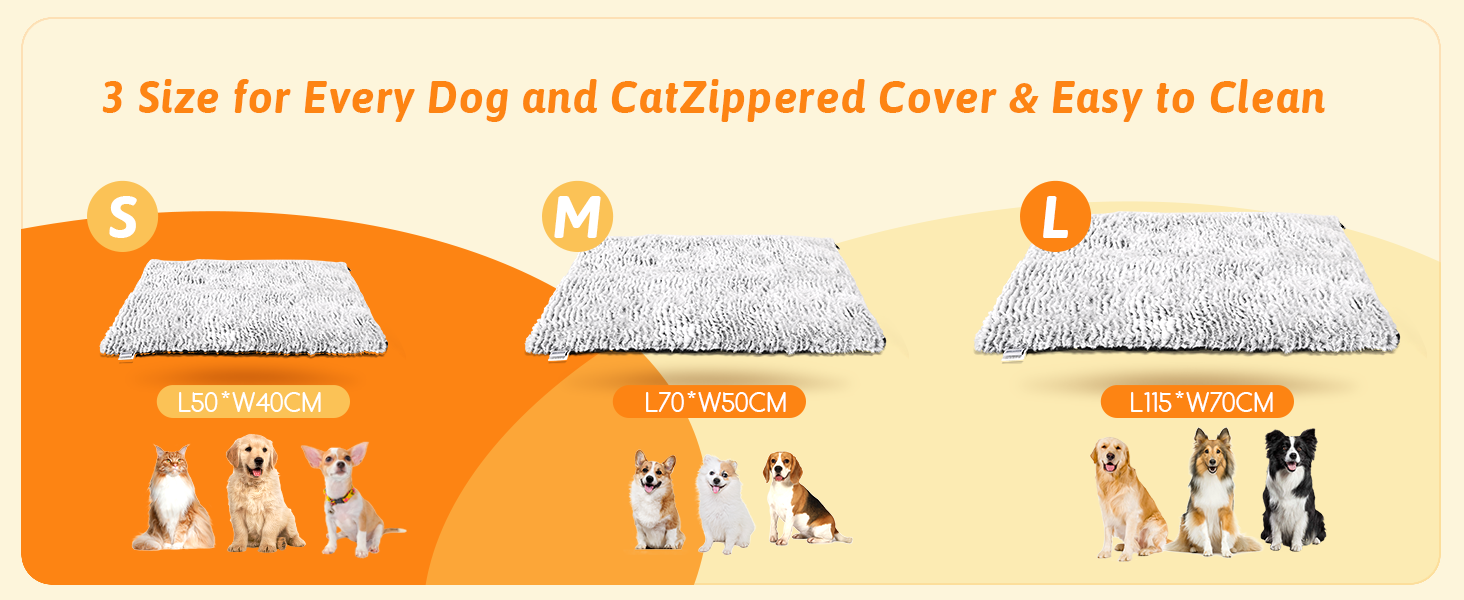 Self-Heating Blanket for Dogs & Cats, Pet Heating Mat Winter, Washable Heating Blanket for Dogs, Self-Warming Dog Mat Fluffy Warm, Thermal Blanket for Dogs Non-Slip, Grey, 115x70cm (L 115 x W 70 x H 2 cm)