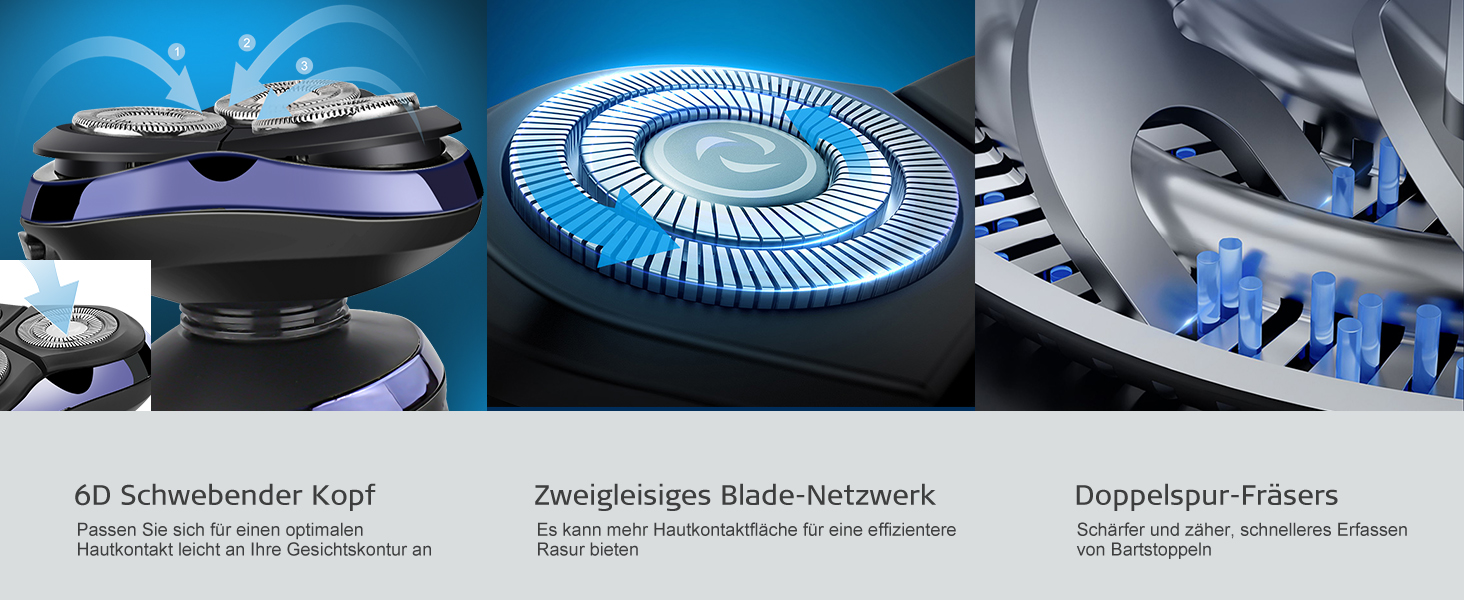 Електричний гоління для чоловіків Amurhey 5-в-1, тример для бороди, 3 насадки, 99 хв роботи, для мокрого та сухого гоління, станція зарядки, подарунок для чоловіків