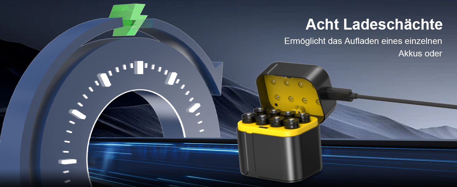 SURFOU Акумулятори Li-ion 4 AA + 4 AAA з зарядним пристроєм, 1300 мАг, висока ємність 1.5V, з інтегрованою коробкою для зберігання, 1600+ циклів, 8-зарядний пристрій з 4 AA 3700 мАг та 4 AAA 1300 мАг