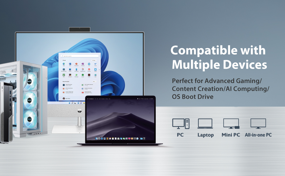 SSD Gigastone GP6450 500GB PCIe 4.0 NVMe M.2 - високошвидкісний накопичувач для ПК, ноутбука, PS5