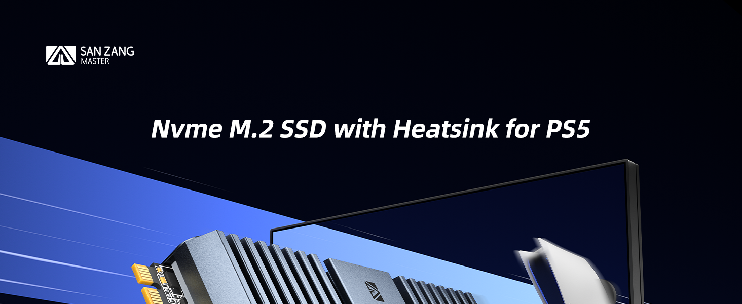 SSD M.2 NVMe SAN ZANG MASTER 2TB (SS5) - Швидкий SSD для ігор та графіки (до 7000 МБ/с)