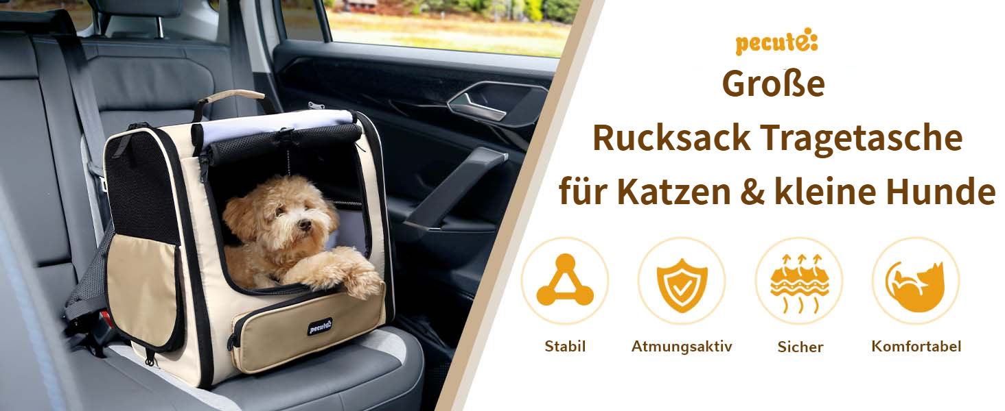 Pecute Рюкзак-переноска для котів та маленьких собак, темно-зелений. Зручний, вентильований, для подорожей, хайкінгу та кемпінгу