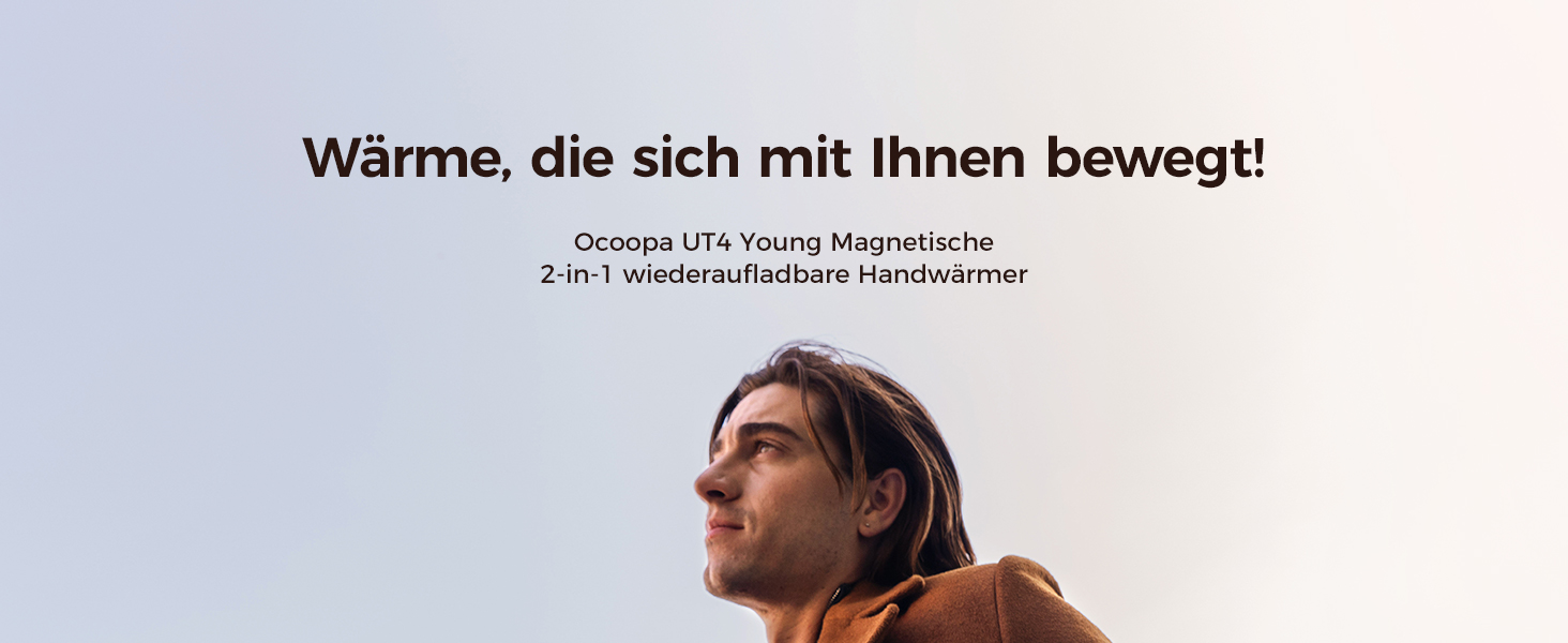 Електричні грілки для рук OCOOPA UT4 Young Flora Flamme, 5000mAh, 2 шт. - Компактні, Водонепроникні, Швидкий нагрів, USB, для зими та активного відпочинку