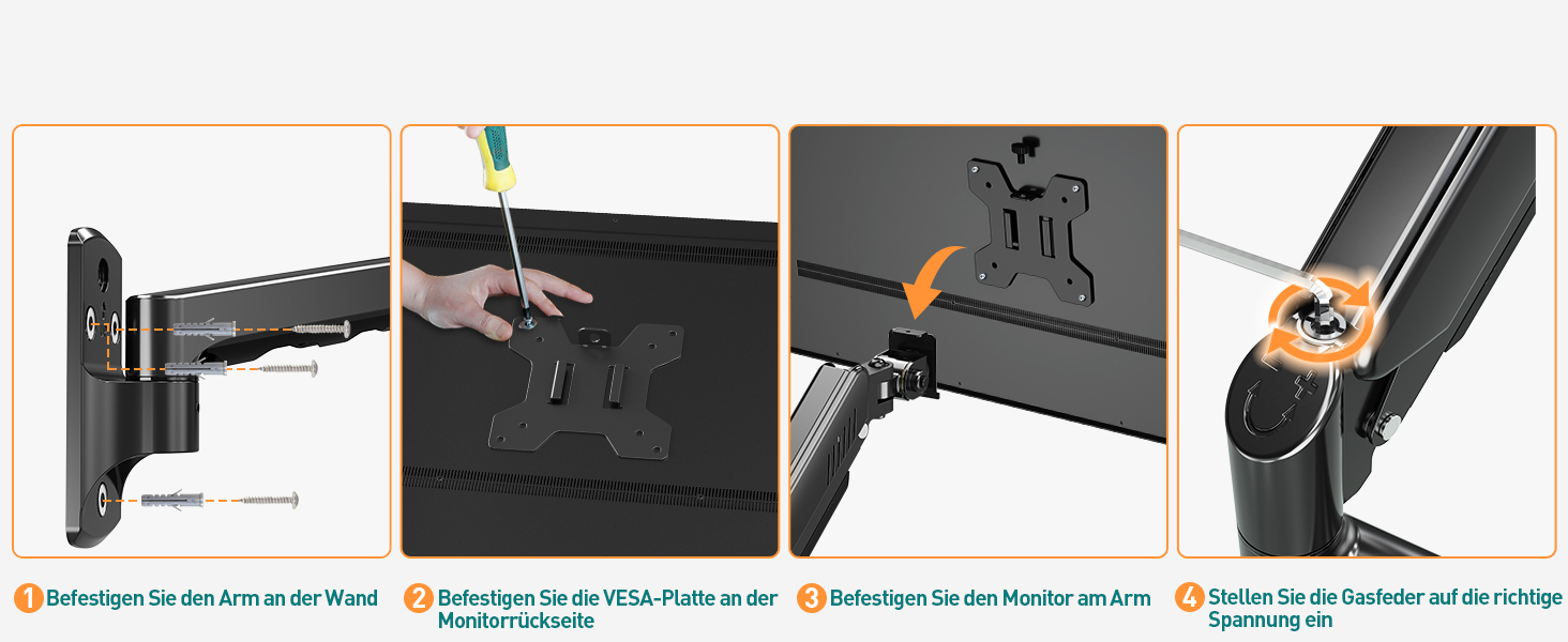 Кріплення для монітора ELIVED EV023A: газліфт, 13-32