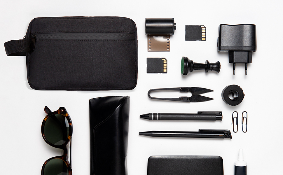 Чоловіча та жіноча дорожня косметичка FUNSEED для туалетних аксесуарів, органайзер для косметики чорного кольору