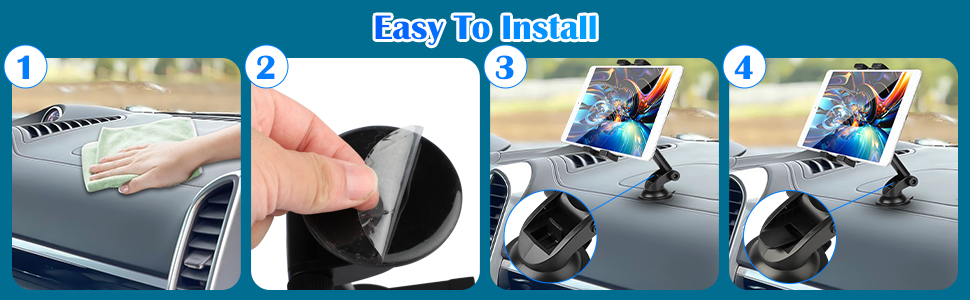 Утримувач для планшета в авто Linkstyle, універсальний, 360° обертання, для iPad та смартфонів 5.5-11 дюймів